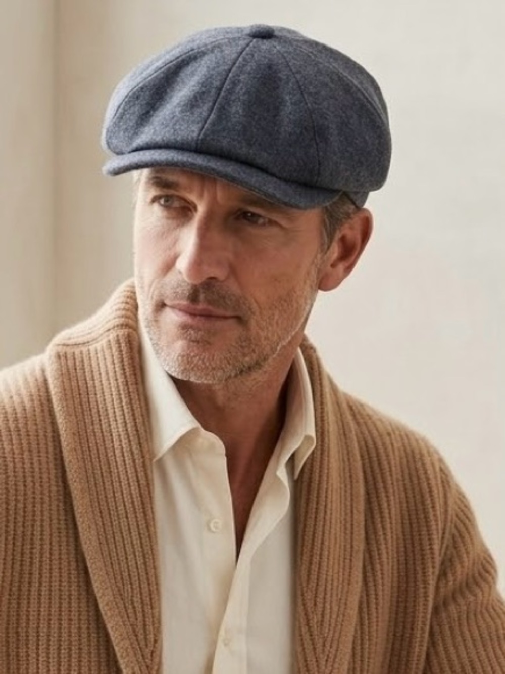 Pendleton Mens Newsboy Cap in Blue size med.